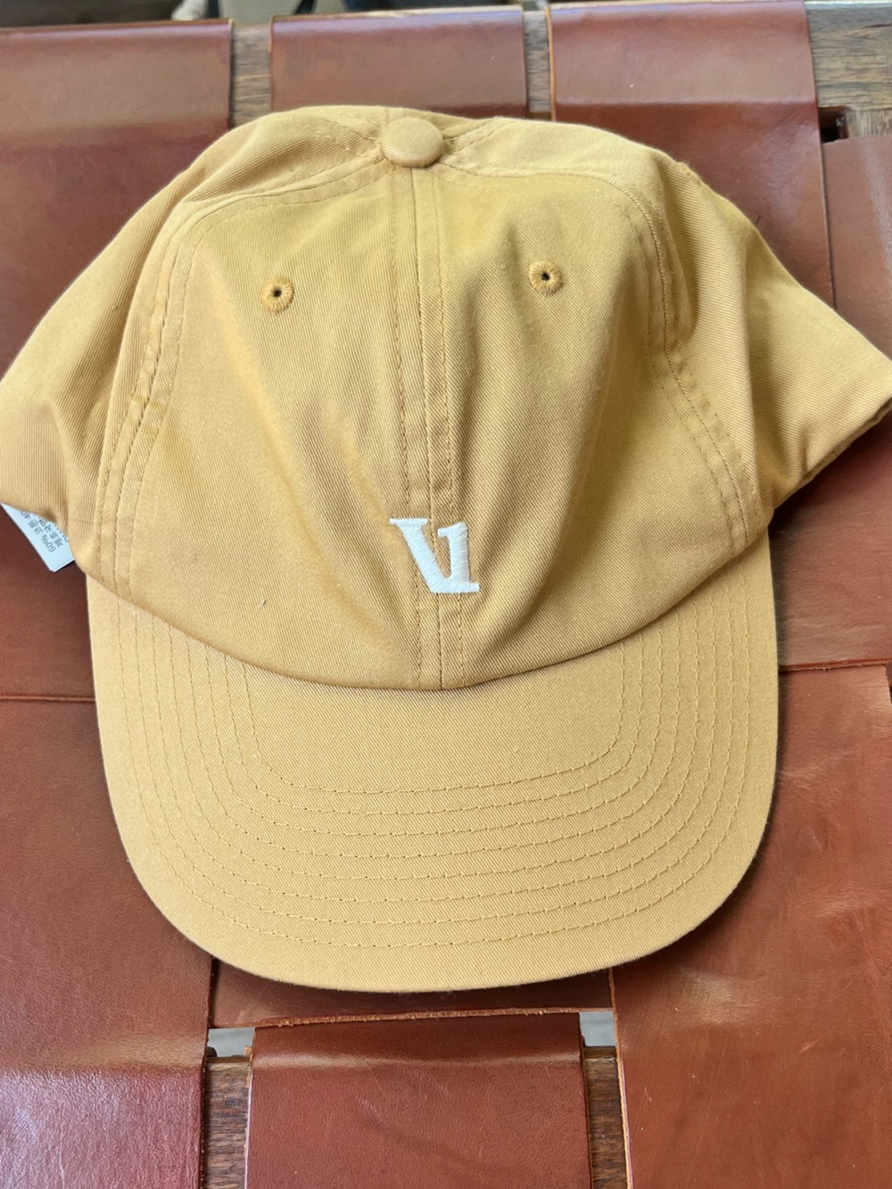 Vuori baseball cap ~ tan camel with V